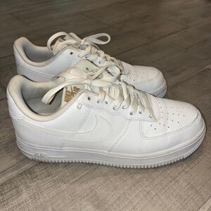 Nike Air Force 1 White with Gold Details